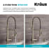 Kraus Britt™ Series KPF1690BG - Single Handle Commercial Kitchen Faucet 2-Function Sprayer