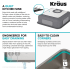 Kraus Dex Series KA1AS17B - 17" Undermount 16 Gauge Stainless Steel Single Bowl Kitchen Sink Features