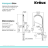 Kraus Bolden Series KPF1610SFS - Single Handle Commercial Style Pull Down Kitchen Faucet Dimension