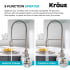 Kraus Britt™ Series KPF1691BB - Single Handle Commercial Kitchen Faucet 3 Function Sprayer