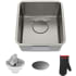 Kraus Dex Series KD1US17B - t Single Bowl Stainless Steel Bar Sink with Drain Assure