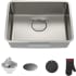Kraus Dex Series KD1US25B - Single Bowl Stainless Steel Kitchen Sink with Accessories Included