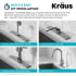 Kraus Oletto Series KPF2620CH - Single Handle Pull Down Kitchen Faucet Quick and Easy Installation