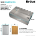 Kraus KWF4103310075MB - 33 Inch Farmhouse Workstation Single Bowl Kitchen Sink Dimension