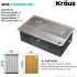 Kraus KWU1103210075MB - 32 Inch Undermount Workstation Single Bowl Stainless Steel Kitchen Sink Sink Dimension