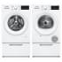 Bosch 300 Series BOWADREUC144002 - Side-by-Side on Pedestals Front Load Washer and Electric Dryer Set in White