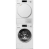 Miele MIWADRECS160112 - Stacked Washer &amp; Dryer Set with Tray in Front Load Washer and Smart Electric Heat Pump Dryer in Lotus White
