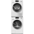 Miele MIWADREWCS3601 - Stacked Washer &amp; Dryer Set with Stacked Tray in Front Load Washer and Smart Electric Heat Pump Dryer in Lotus White