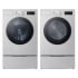 LG SIGNATURE LGWADRGPA97001 - Side-by- Side on Pedestal Washer &amp; Dryer Set with Top Load Washer &amp; Gas Dryer in Platinum Steel
