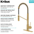 Kraus Oletto Series KPF2631BB - Single Handle Commercial Kitchen Faucet Features