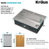 Kraus KWT3103010075MB - 30 Inch Kore™ Drop-In Workstation Single Bowl Kitchen Sink Dimension