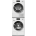 Miele MIWADRECS1612 - Stacked Washer &amp; Dryer Set with Tray with Front Load Washer &amp; Electric Smart Pump Dryer in Lotus White
