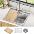 Kraus Fairlane KWT61125 - 25 Inch Drop In / Top Mount Workstation Single Bowl