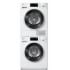 Miele MIWADRECS16082 - Stacked Washer &amp; Dryer Set with Tray with Front Load Washer &amp; Ventless Electric Dryer in White