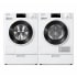 Miele MIWADRECS16083 - Side by Side on Pedestals Washer &amp; Dryer Set with Front Load Washer &amp; Ventless Electric Dryer in White