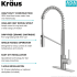 Kraus Oletto Series KPF2631SFS - Single Handle Commercial Kitchen Faucet Features