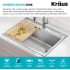 Kraus Fairlane KWT61033 - 33 Inch Drop In / Top Mount Workstation Single Bowl