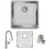 Elkay Crosstown Collection ECTRU17179TFCBC - 18 1/2 Single Bowl Undermount Sink &amp; Faucet Kit