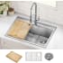 Kraus Fairlane KWT61030 - 30 Inch Drop In / Top Mount Workstation Single Bowl
