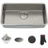 Kraus Dex Series KD1US33B - Single Bowl Stainless Steel Kitchen Sink with Accessories Included