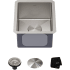Kraus Standart PRO Series KHU10113 - 13" Undermount Single Bowl 16 Gauge Stainless Steel Bar Kitchen Sink with Accessories