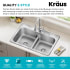 Kraus KTM10233 - 33 Inch Drop-In/Top Mount Double Bowl Kitchen Sink