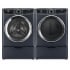 GE GEWADREPVRS8702 - Side-by-Side on Pedestals Washer &amp; Dryer Set with Front Load Washer and Electric Dryer in Sapphire Blue