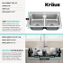 Kraus KTM10233 - 33 Inch Drop-In/Top Mount Double Bowl Kitchen Sink