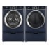 GE GEWADREPVRS8703 - Side by Side on Risers Washer &amp; Dryer Set with Front Load Washer and Electric Dryer in Sapphire Blue