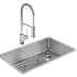 Elkay Crosstown Collection ECTRU30179RTFC - 18 1/2 Inch Single Bowl Undermount Sink Kit