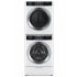 GE GEWADRESVWW8701 - Stacked Washer &amp; Dryer Set with Front Load Washer and Electric Dryer in White