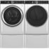 GE GEWADRESVWW8702 - Side-by-Side on Pedestals Washer &amp; Dryer Set with Front Load Washer and Electric Dryer in White