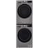 LG LGWADREV14552 - Stacked Front Load Washer and Electric Dryer Set in Graphite Steel