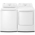 LG LGWADRECW6100 - Side-by-Side Washer &amp; Dryer Set with Top Load Washer and Electric Dryer in White