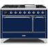 Ilve Majestic II Collection UM12FDQNS3MBC - Freestanding Dual Fuel Range Black