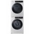 LG LGWADRES9002 - Stacked Washer &amp; Dryer Set with Top Load Washer and Electric Dryer in White