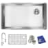 Elkay Crosstown Collection ECTRU30179RTFC - 18 1/2 Inch Single Bowl Undermount Sink Kit