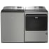 Maytag MGWADRERW7405 - Side-by-Side Washer &amp; Dryer Set with Top Load Washer and Electric Dryer in Classic Silver