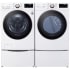 LG LGWADREHWA4002W2 - Side-by-Side on Pedestals Washer &amp; Dryer Set with Smart Front Load Washer and Electric Dryer in White
