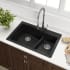 Kraus Quarza Series KGD442BLACKPST1BL - Angle Top View
