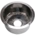 Nantucket Sinks Brightwork Home Collection RS15SS - 15 Inch Hand Hammered Stainless Steel Round Bar Sink