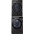 LG LGWADREHBA4002B1 - Stacked Washer &amp; Dryer Set with Smart Front Load Washer and Electric Dryer in Black Steel