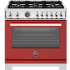 Bertazzoni Professional Series PRO366BCFEPROT - 36 Inch Freestanding Dual Fuel Range in Front View