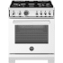 Bertazzoni Professional Series PRO304BFEPBIT - 30 Inch Freestanding Dual Fuel Range with 4 Sealed Burners in Front View