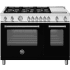 Bertazzoni Master Series MAS486GGASNEV - 48 Inch Freestanding Gas Range with 6 Sealed Burners in Front View