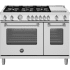 Bertazzoni Master Series MAS486BTFEPXT - 48 Inch Freestanding Dual Fuel Range with 6 Sealed Burners in Front View