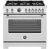 Bertazzoni Master Series MAS366BCFGMXTLP - 36 Inch Freestanding Gas Range with 6 Sealed Burners in Front View