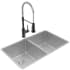 Elkay ECTRU31179TFMC - 18 1/2 Equal Double Bowl Undermount Sink &amp; Faucet Kit