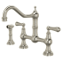 Rohl Perrin and Rowe Traditional Collection U4756LPN2 - Double Lever Cast Spout Bridge Kitchen Faucet