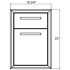 XO XOG16DRAWER - 16 Inch Double Drawer Dimensions